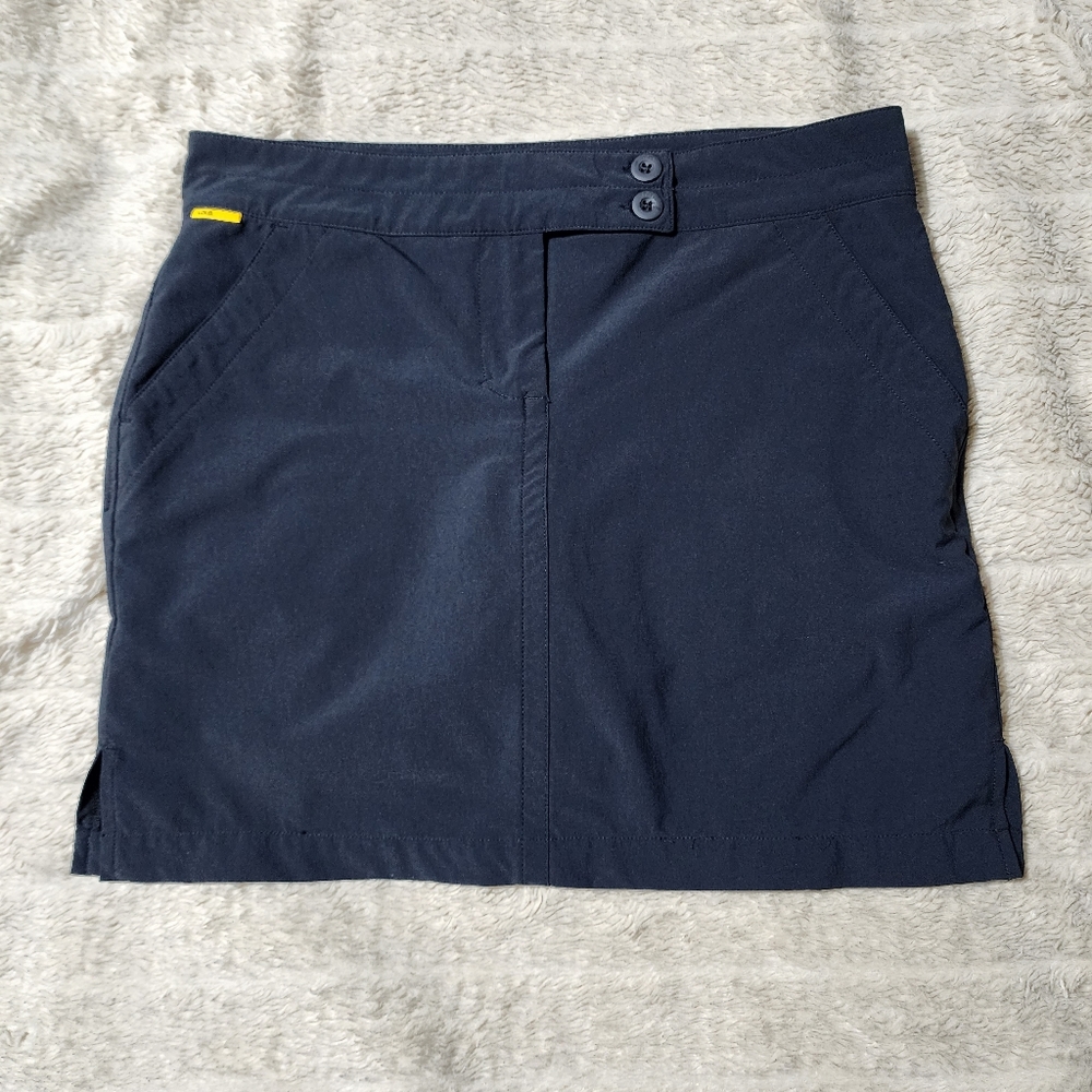 Women's Lole Black Nylon Golf Athletic Sports Mini Skirt Skort Size 6 / 8